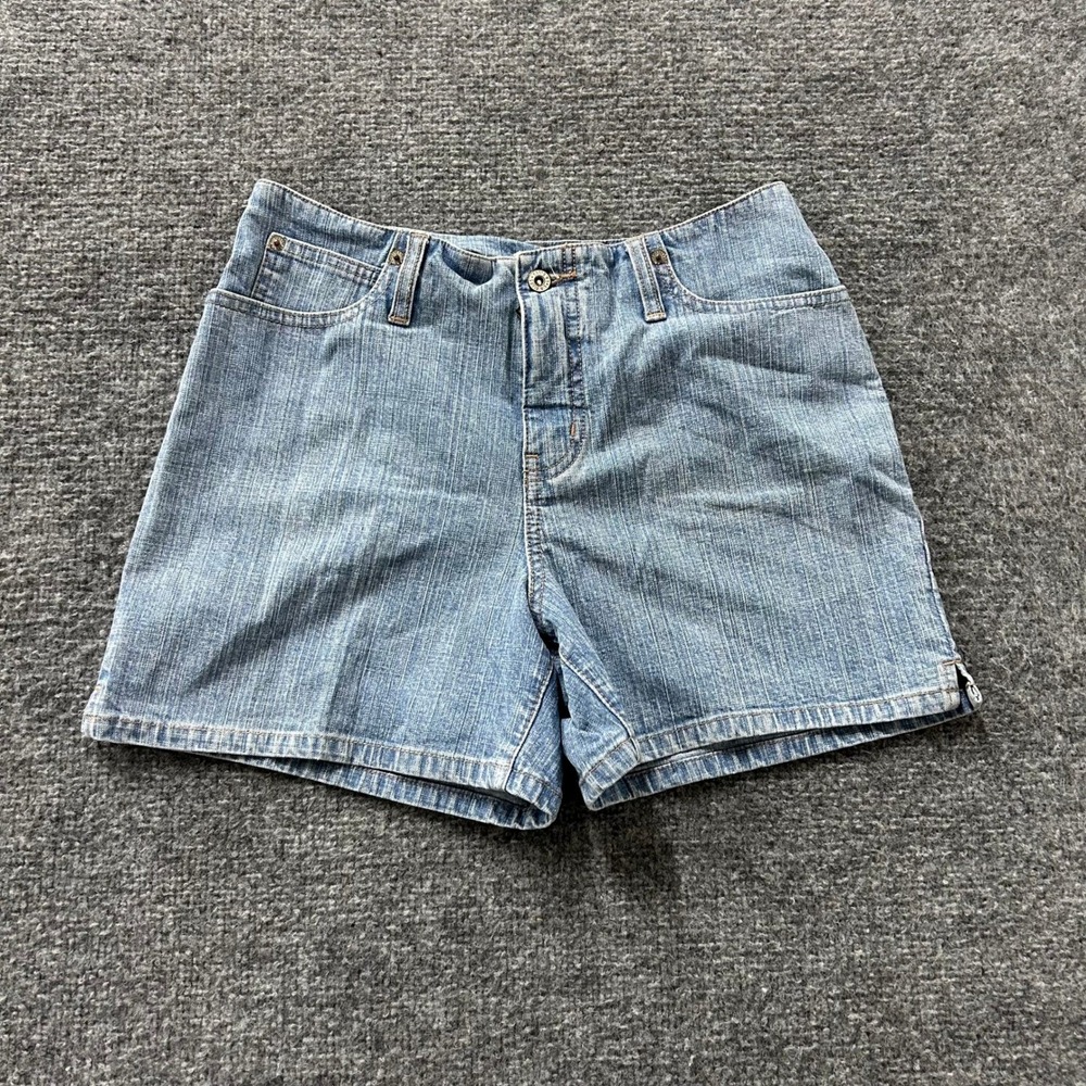 A. Blues Shorts Womens Size 6 Blue Denim Stretch Casual Light Wash Mid Rise